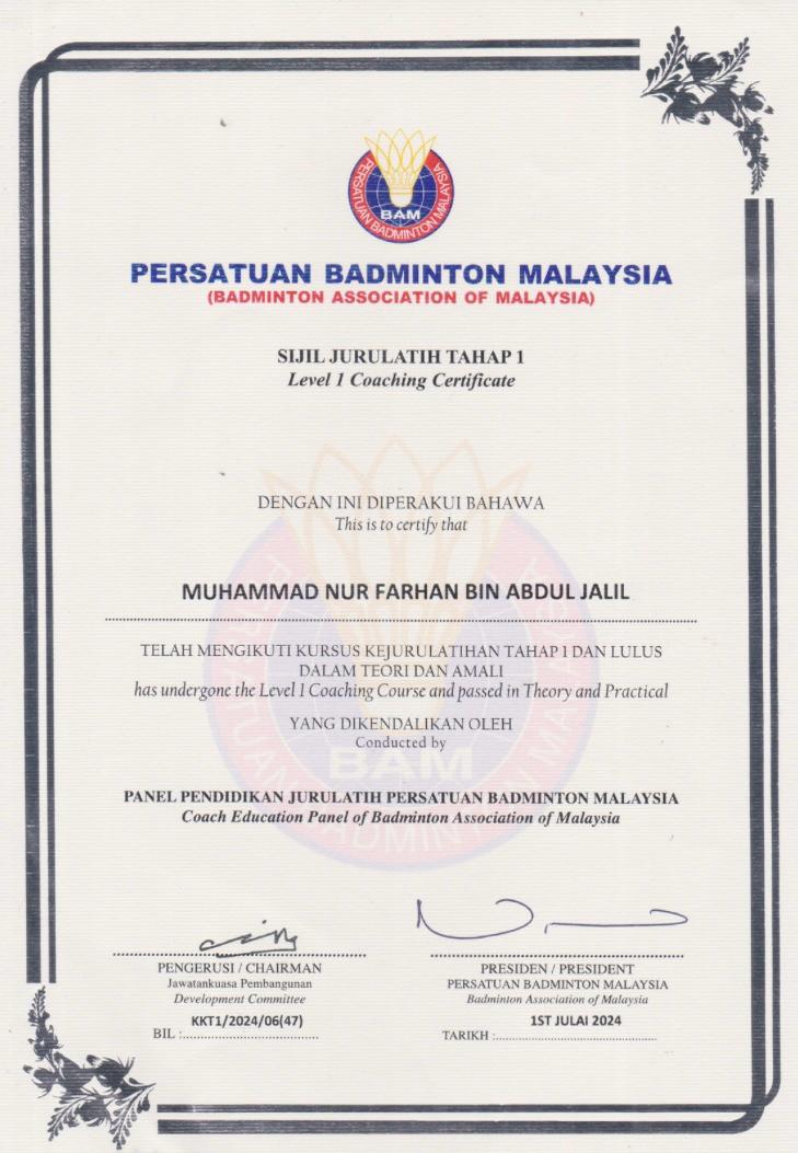 Sijil Jurulatih Tahap 1