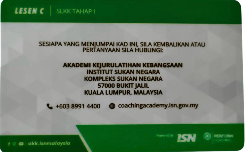 LESEN C — SLKK Tahap 1 — Belakang