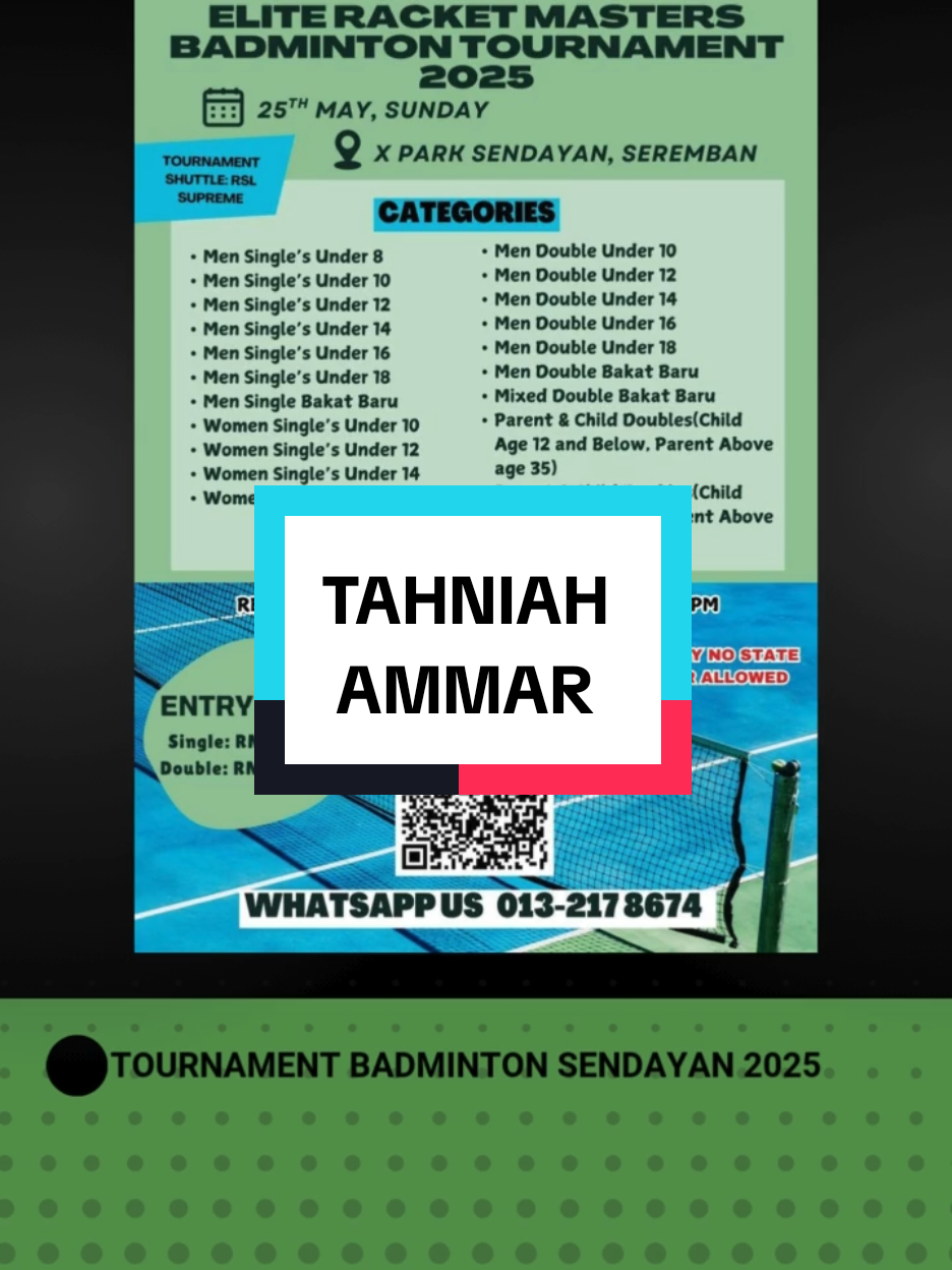 Ammar — Naib Johan Tournament Badminton Sendayan 2025